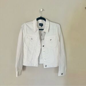 J. Crew White Cropped Denim Jacket NWT